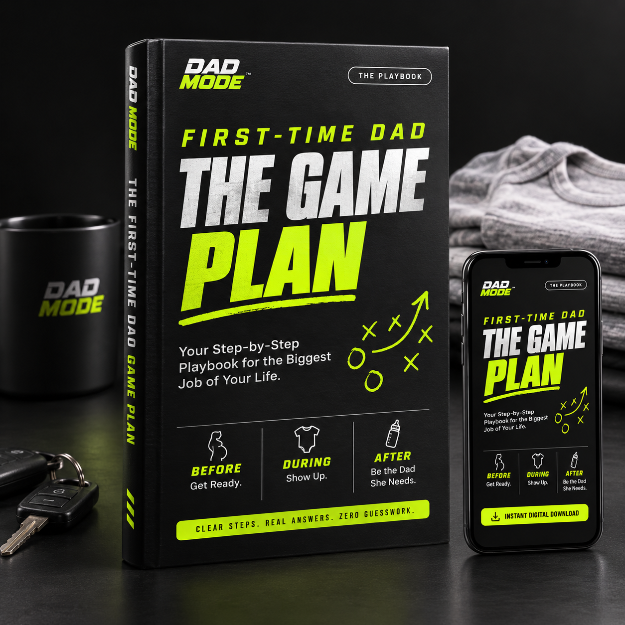 The First-Time Dad Game Plan playbook — a step-by-step field manual for new dads